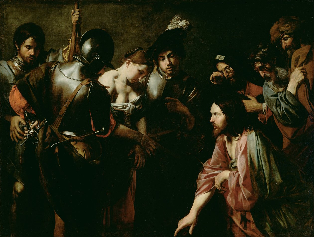 İsa ve Zina by Valentin de Boulogne