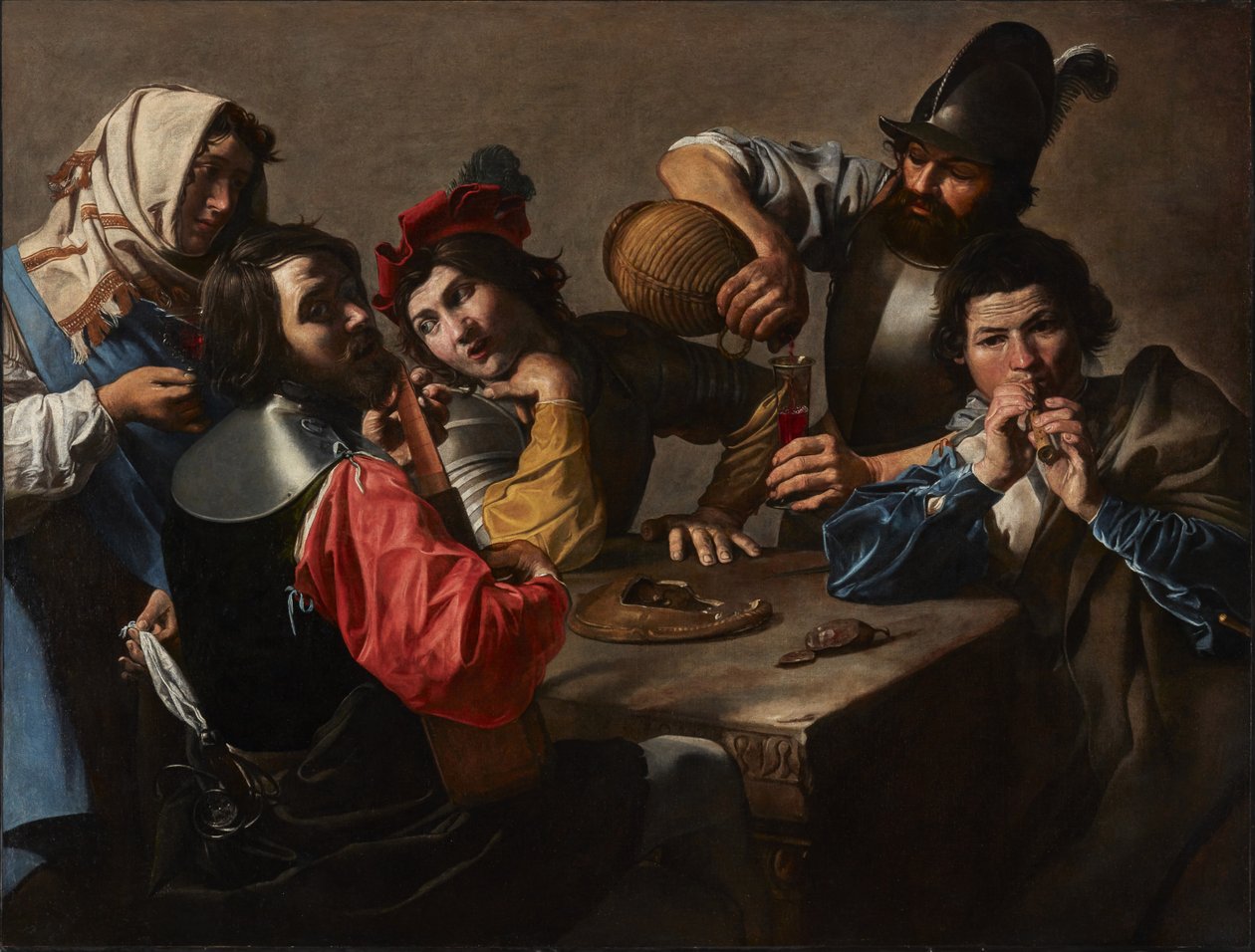 Konser, c.1625 (tuval üzerine yağlı boya) by Valentin de Boulogne