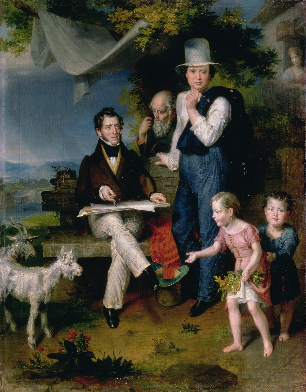 Sanatçı George Dawe (1781-1829) ve kendi portresini içeren Grup Portresi, 1834 by Vasili Aleksandrovich Golike