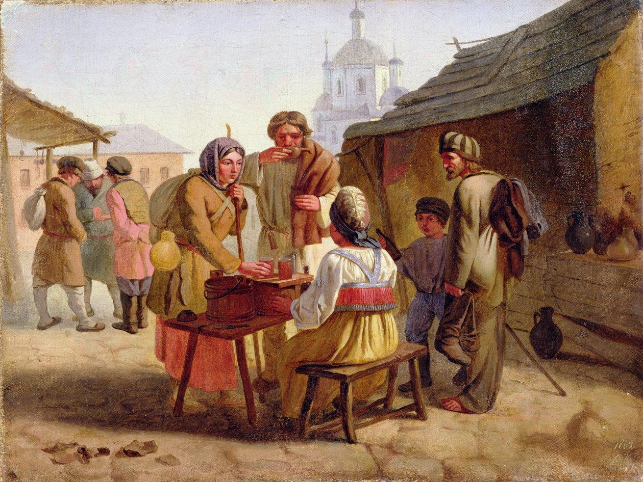Kvas Satıcısı, 1862 by Vasili Efimovich Kallistov