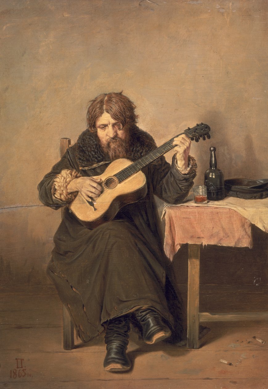 Dul Gitarcı, 1865 by Vasili Grigorevich Perov