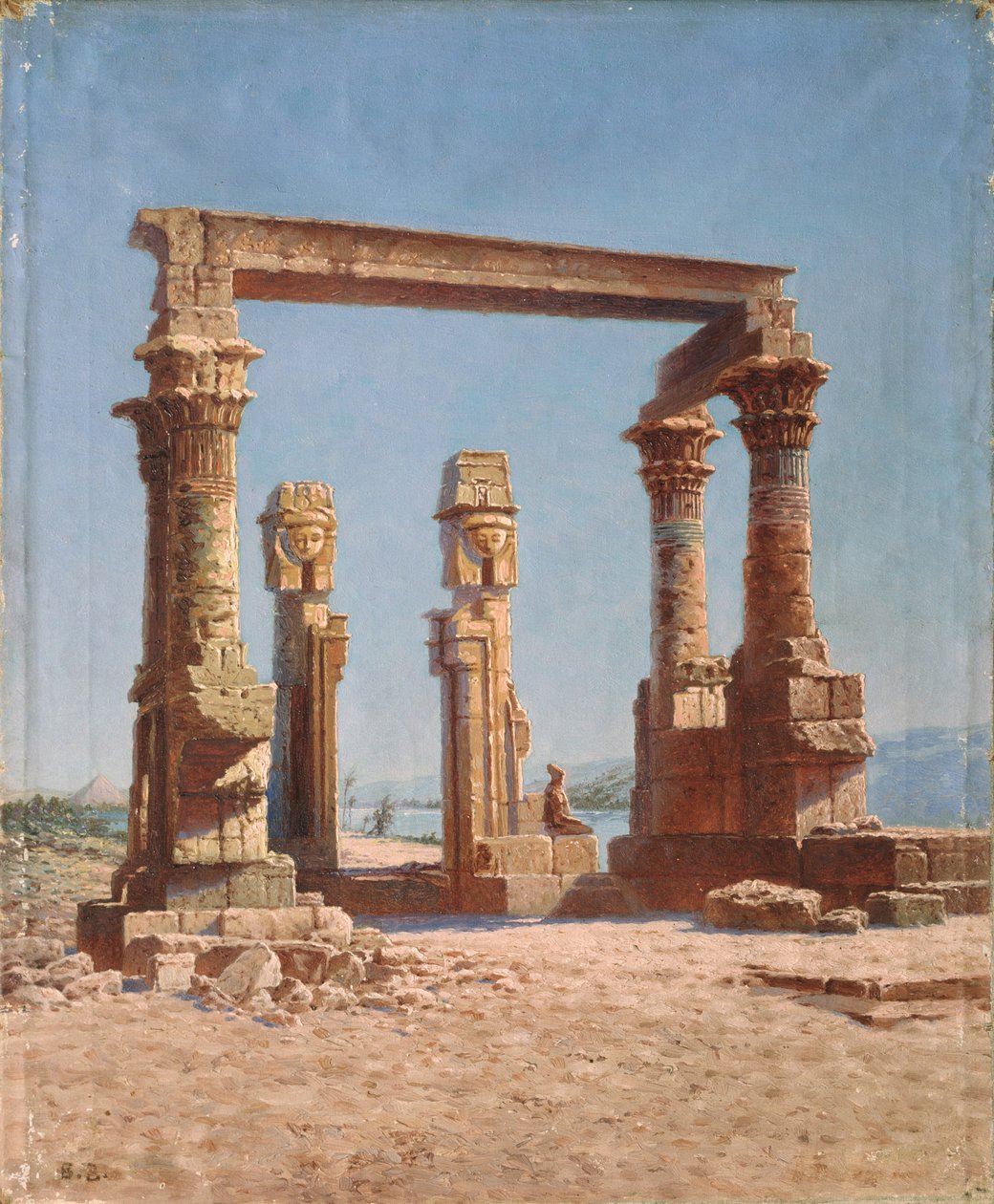Bir Mısır Tapınağı Harabesi by Vasili Vasilievich Vereshchagin