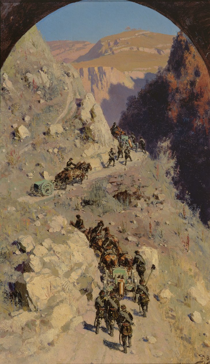 Kafkas dağlarında topçu, 1883 by Vasilij Dmitrievich Polenov