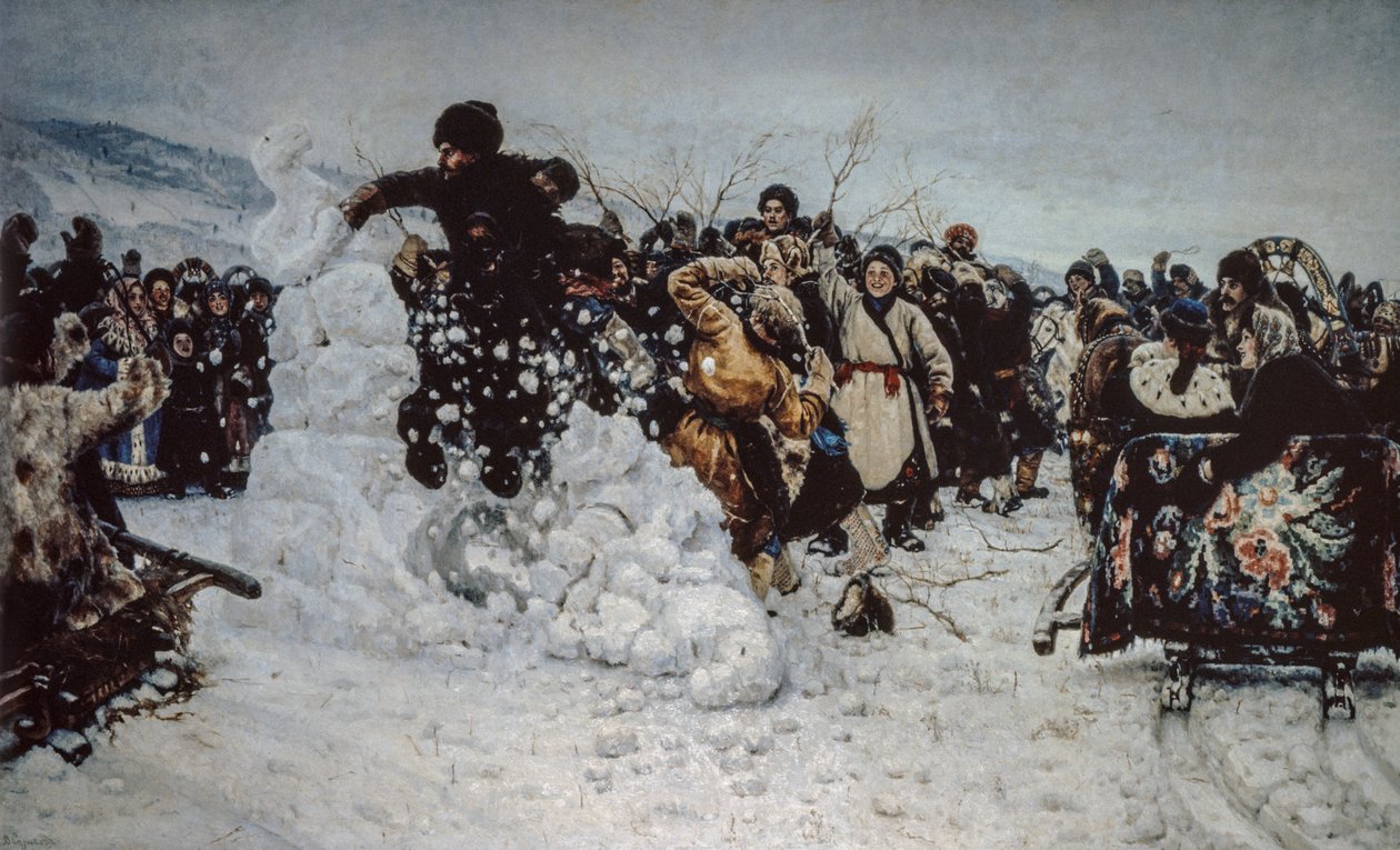 Kalede kar fırtınası by Vasilij Ivanovic Surikov