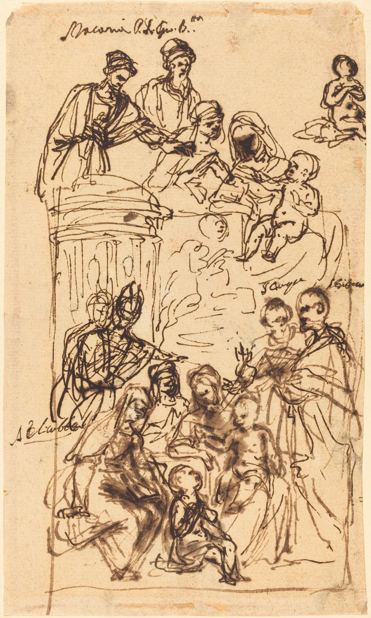 Azizler ile Madonna ve Çocuk by Venetian 17th Century