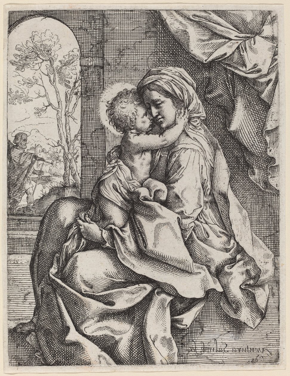 bakire ve çocuk by Ventura Salimbeni after Guido Reni
