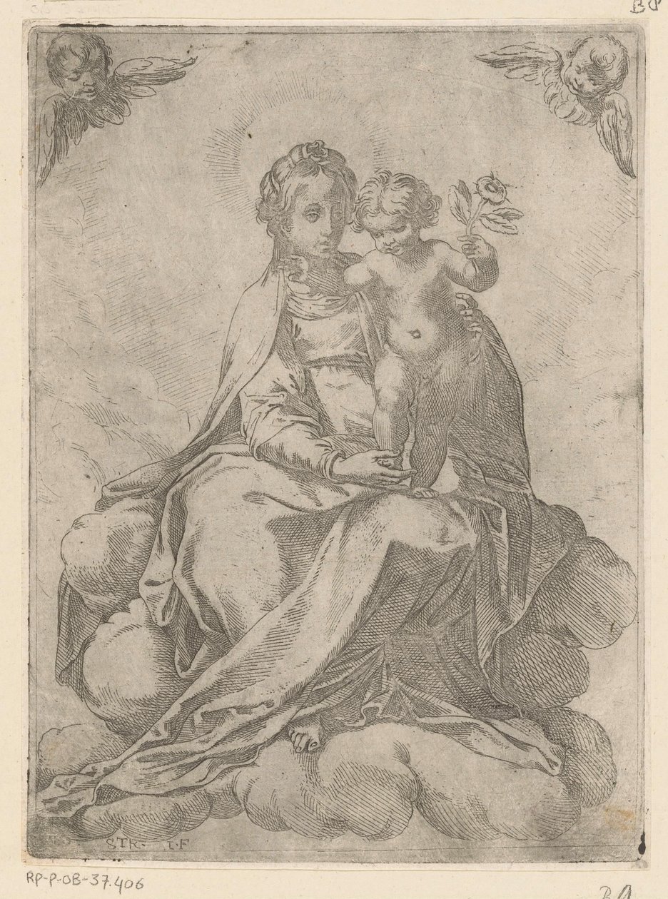 Çocuk ve gül ile Mary by Vespasiano Strada