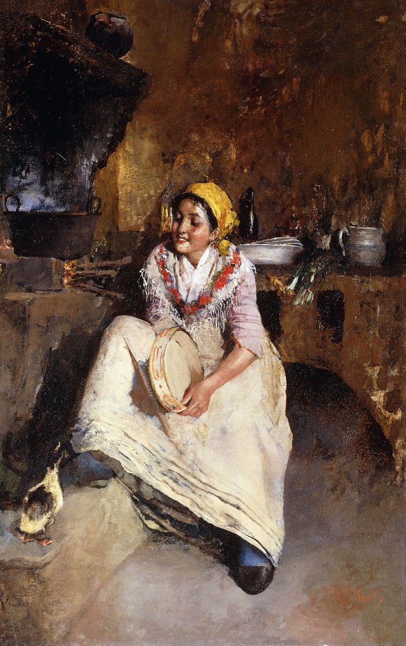 Tefli Genç Kız by Vicenzo Irolli