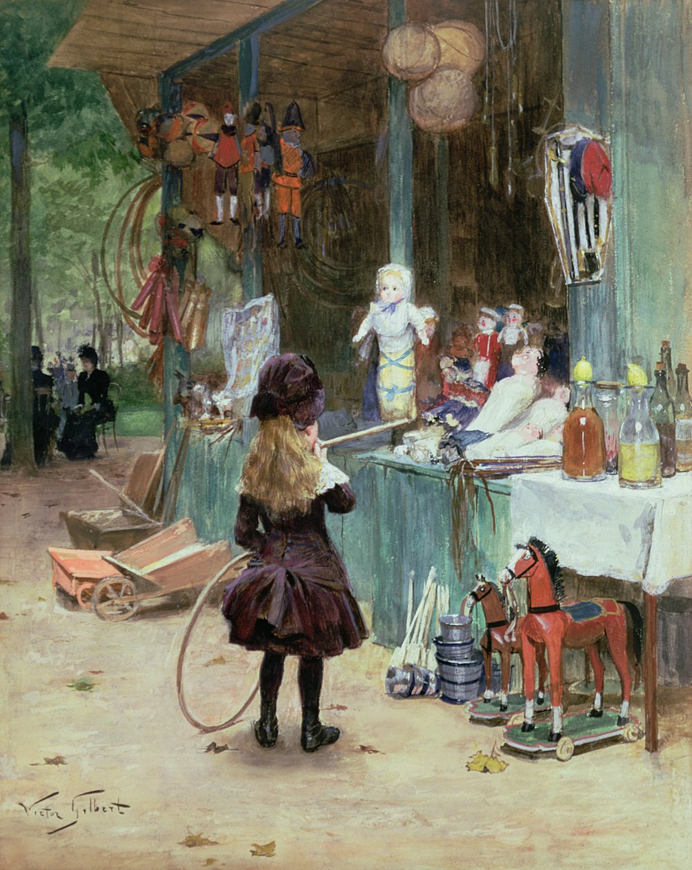 ಚಾಂಪ್ಸ್-ಎಲಿಸೀಸ್ ಗಾರ್ಡನ್ಸ್ ನಲ್ಲಿ, c.1897 ಟರ್ಕ್ by Victor Gabriel Gilbert