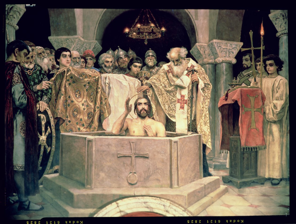 The Christening of Grand Duke Vladimir (c.956-1015), 1885-96 (mural) by Victor Mikhailovich Vasnetsov