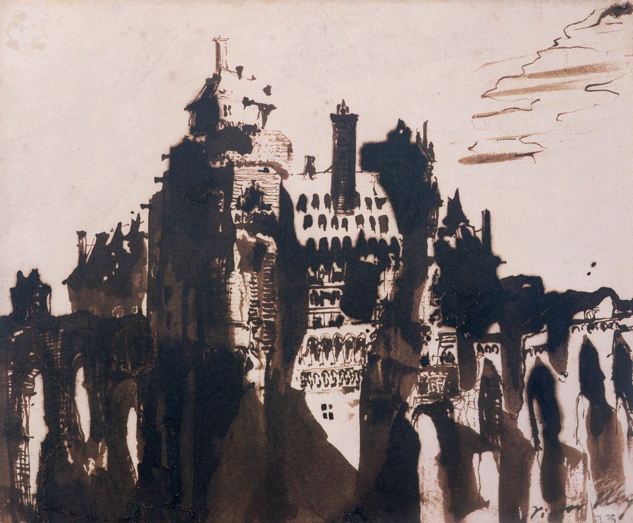 İki Köprü ile güçlendirilmiş şato by Victor Hugo