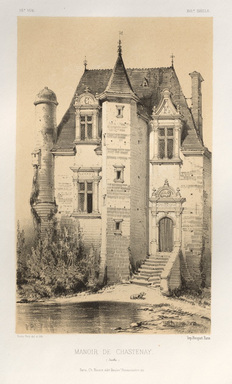 ...Pl.15, Chastenay Sarthe Malikanesi, 1860. by Victor Petit