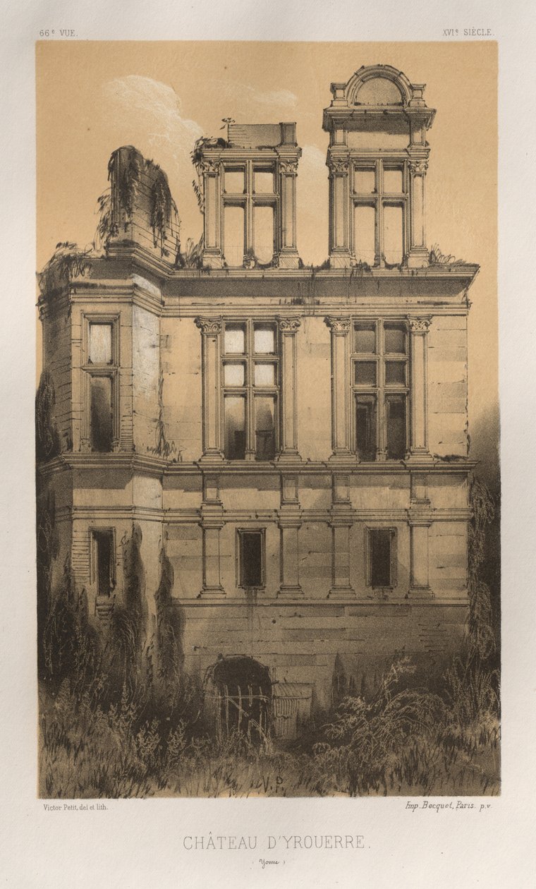 ...lütfen. 66, Château DYrouerre Yonne, 1860. by Victor Petit