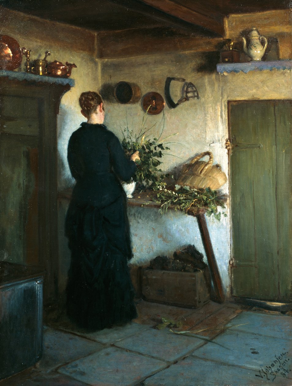 Çiçek düzenleme sanatçı eşi by Viggo Johansen