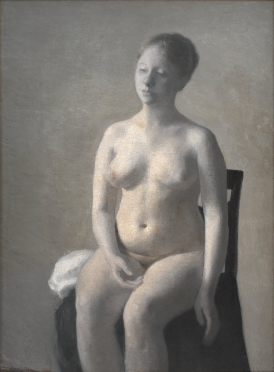 Oturan Kadın Çıplak by Vilhelm Hammershøi