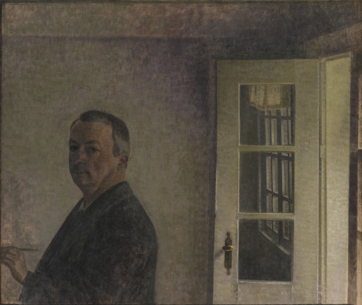Otoportre, 1911. by Vilhelm Hammershøi