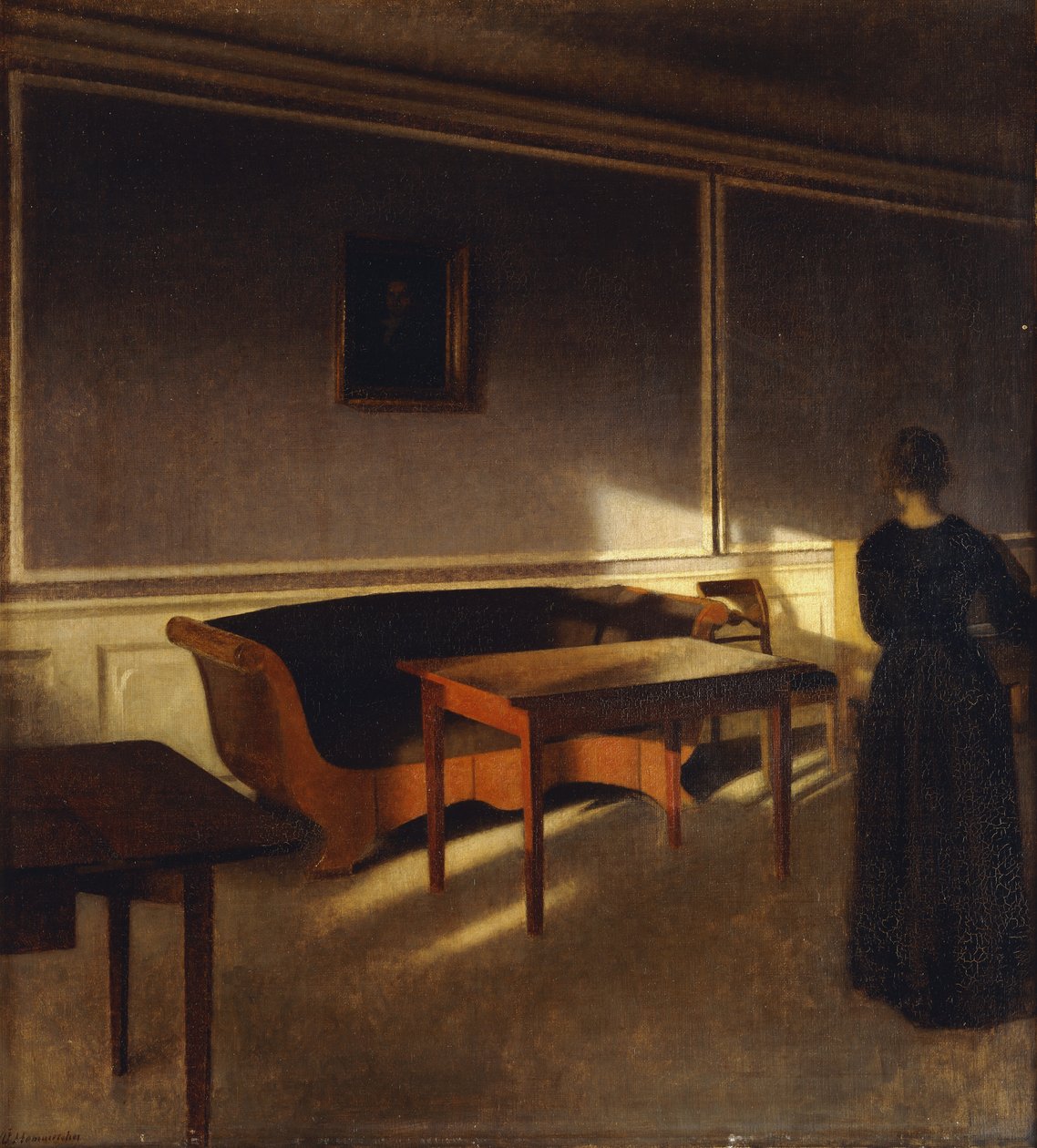 Oturma Odasında Güneş Işığı, No.1, 1903 by Vilhelm Hammershoi