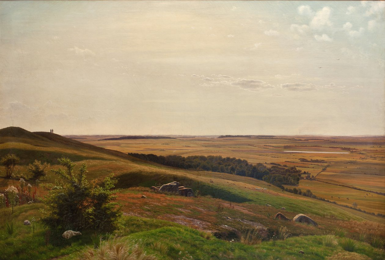 Horsens yakınlarındaki dağ kaydırağı. Öğleden sonra by Vilhelm Kyhn