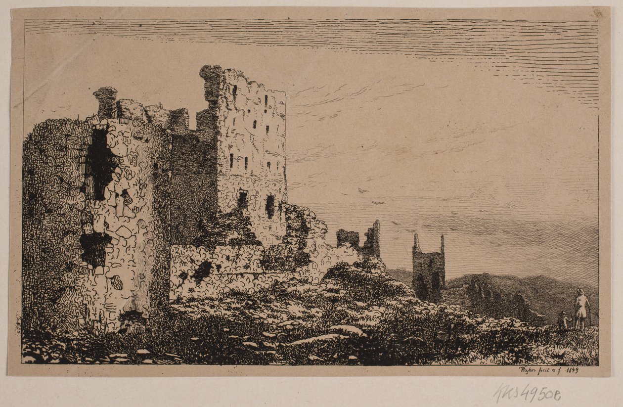 Bornholm üzerinde Hammershus by Vilhelm Kyhn