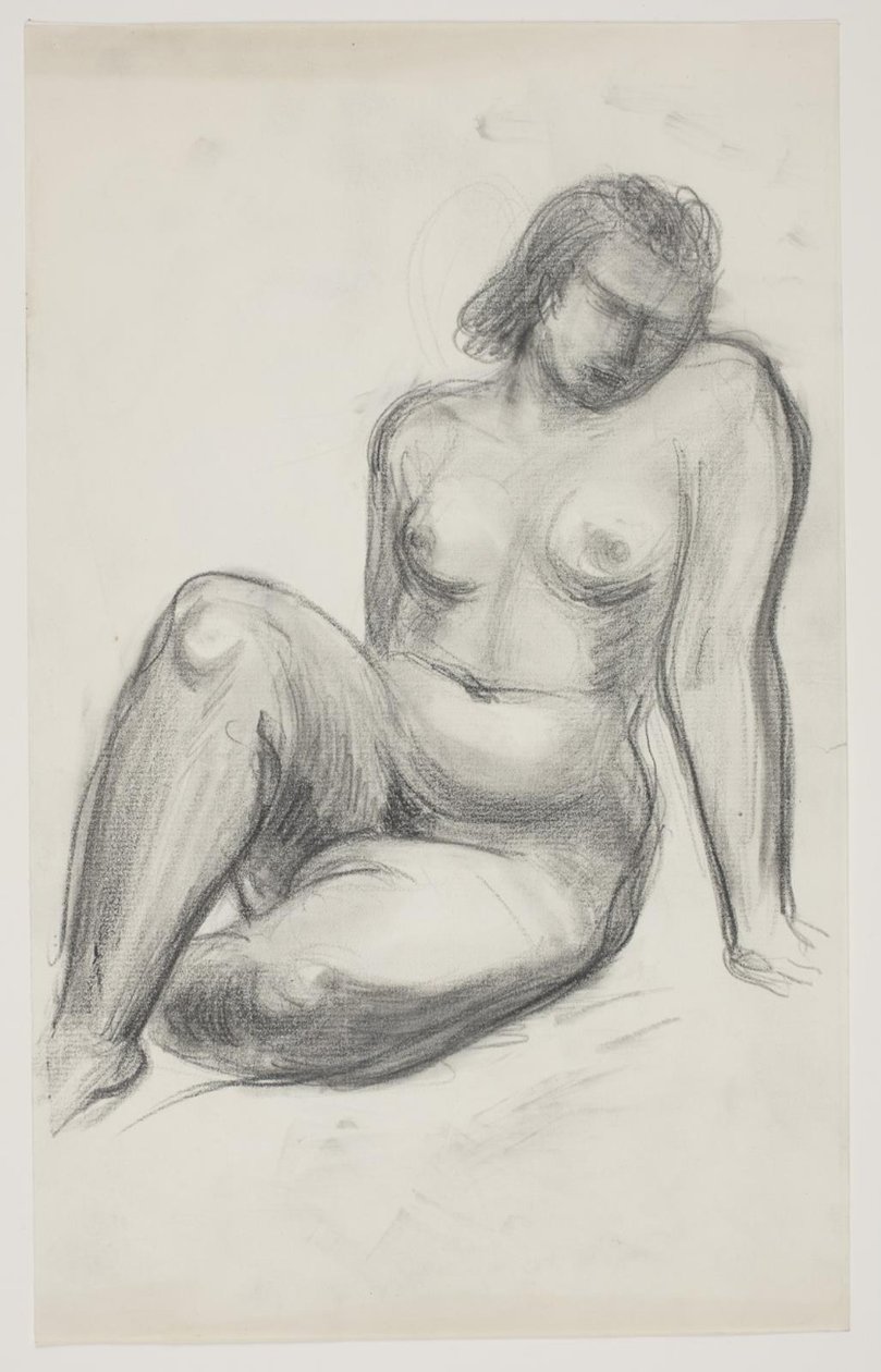 Oturan kadın modeli by Vilhelm Lundstrøm