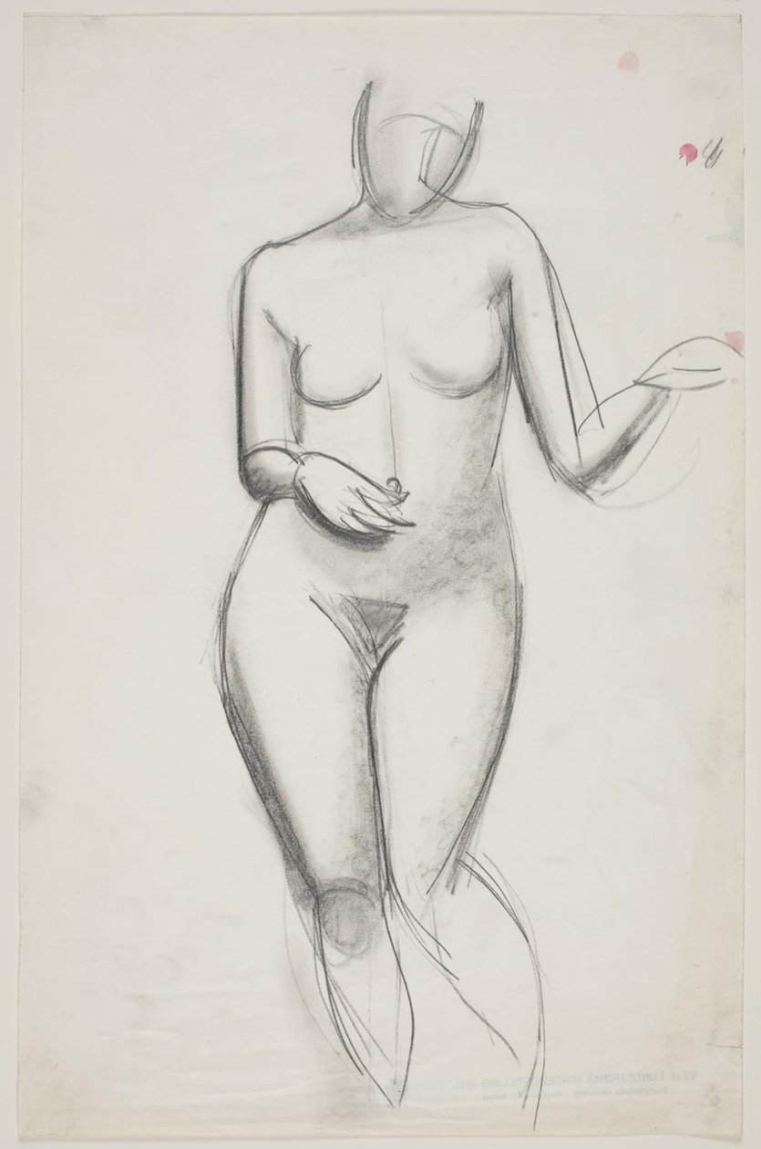 Ayakta kadın modeli by Vilhelm Lundstrøm