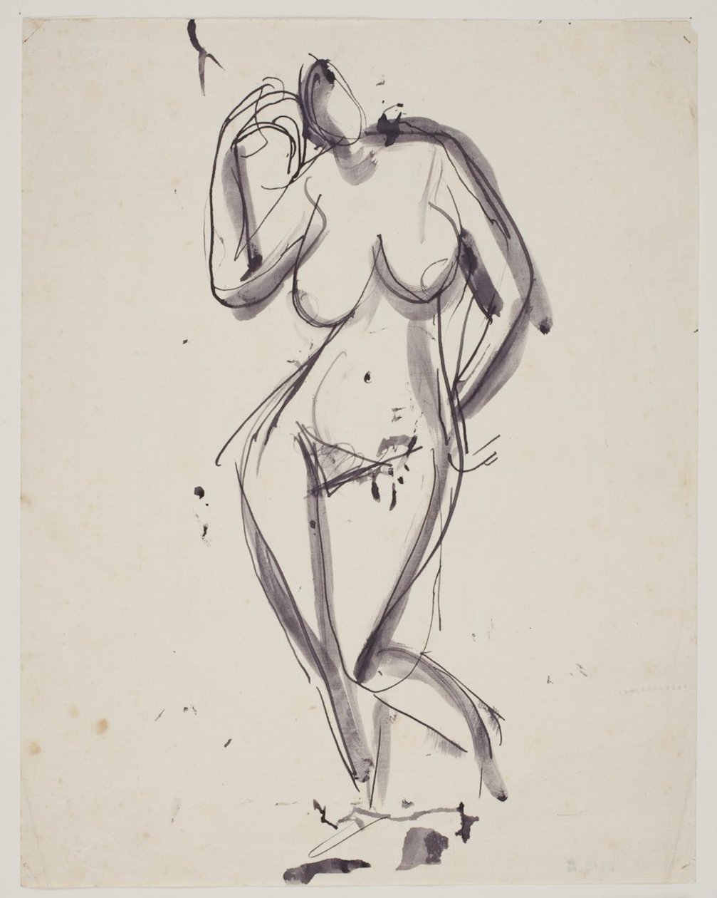 Ayakta kadın modeli by Vilhelm Lundstrøm