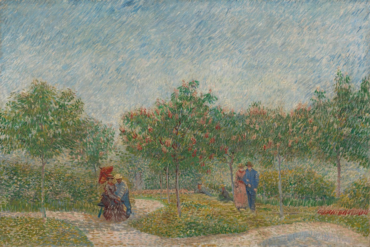 Flört Eden Çiftlerle Bahçe by Vincent van Gogh