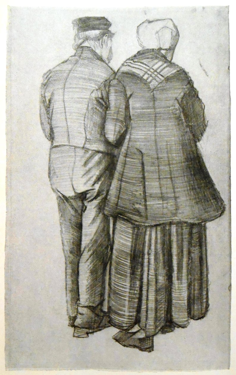 Arkadan görülen yaşlı çift by Vincent van Gogh