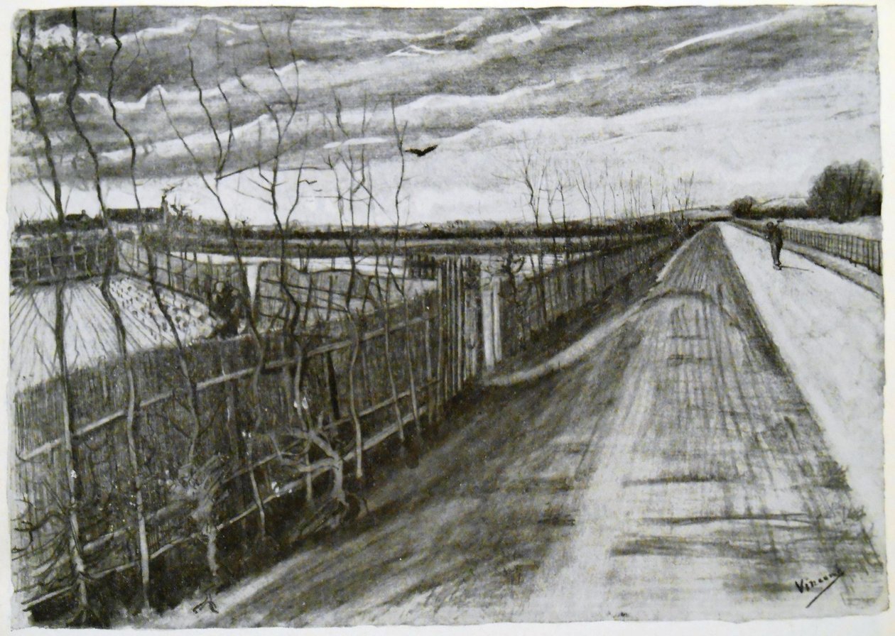 Loosduinen yakınlarındaki köy yolu by Vincent van Gogh