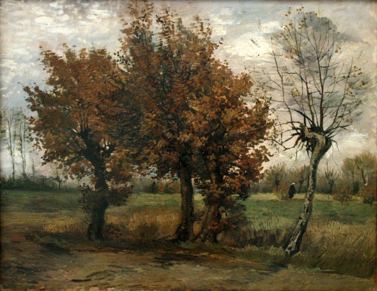 Dört ağaçlı sonbahar manzarası by Vincent van Gogh