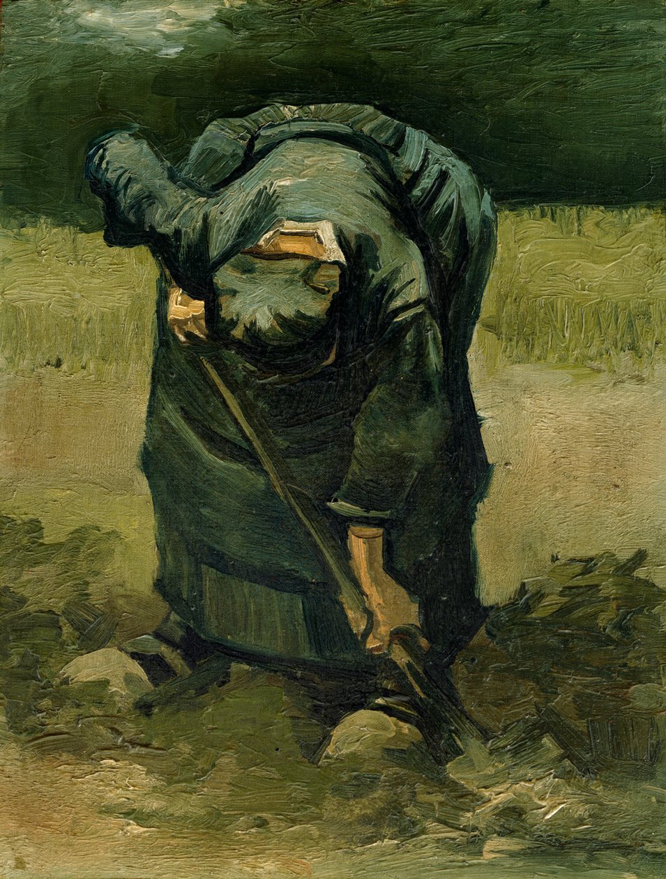 ರೈತ ಮಹಿಳೆ ಅಗೆಯುವುದು, 1885 ಟರ್ಕಿ by Vincent van Gogh