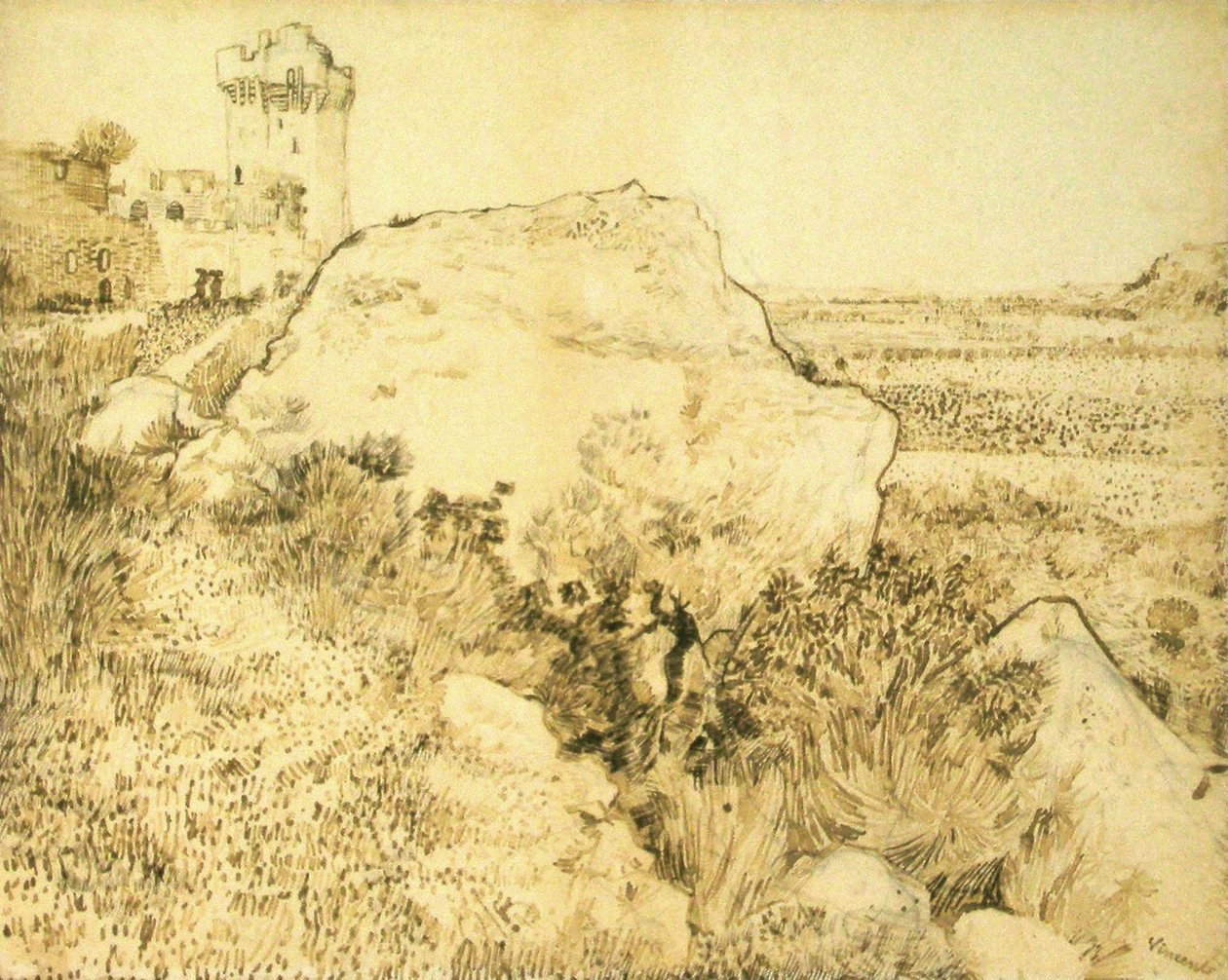 Kaya ve Harabeler by Vincent van Gogh