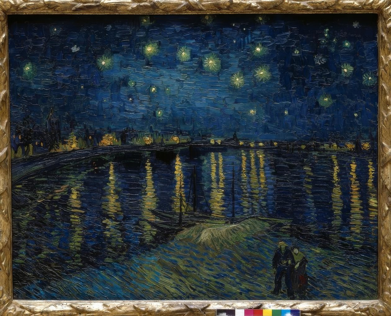 Rhône üzerinde yıldızlı gece by Vincent van Gogh