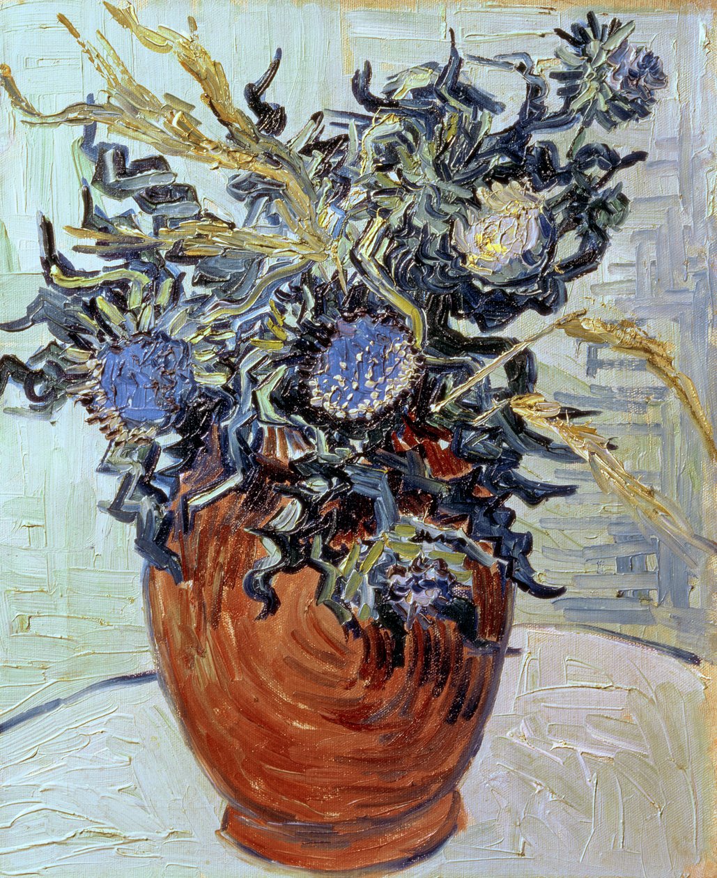 ಸ್ಟಿಲ್ ಲೈಫ್ ವಿತ್ ಥಿಸಲ್ಸ್, 1890 ಟರ್ಕ್ by Vincent van Gogh
