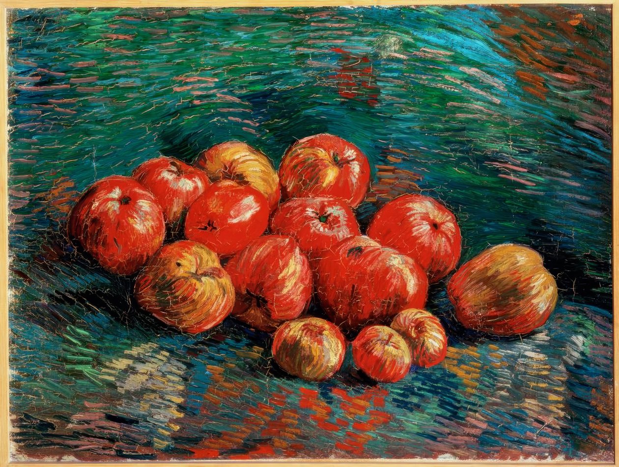 Elma ile natürmort by Vincent van Gogh