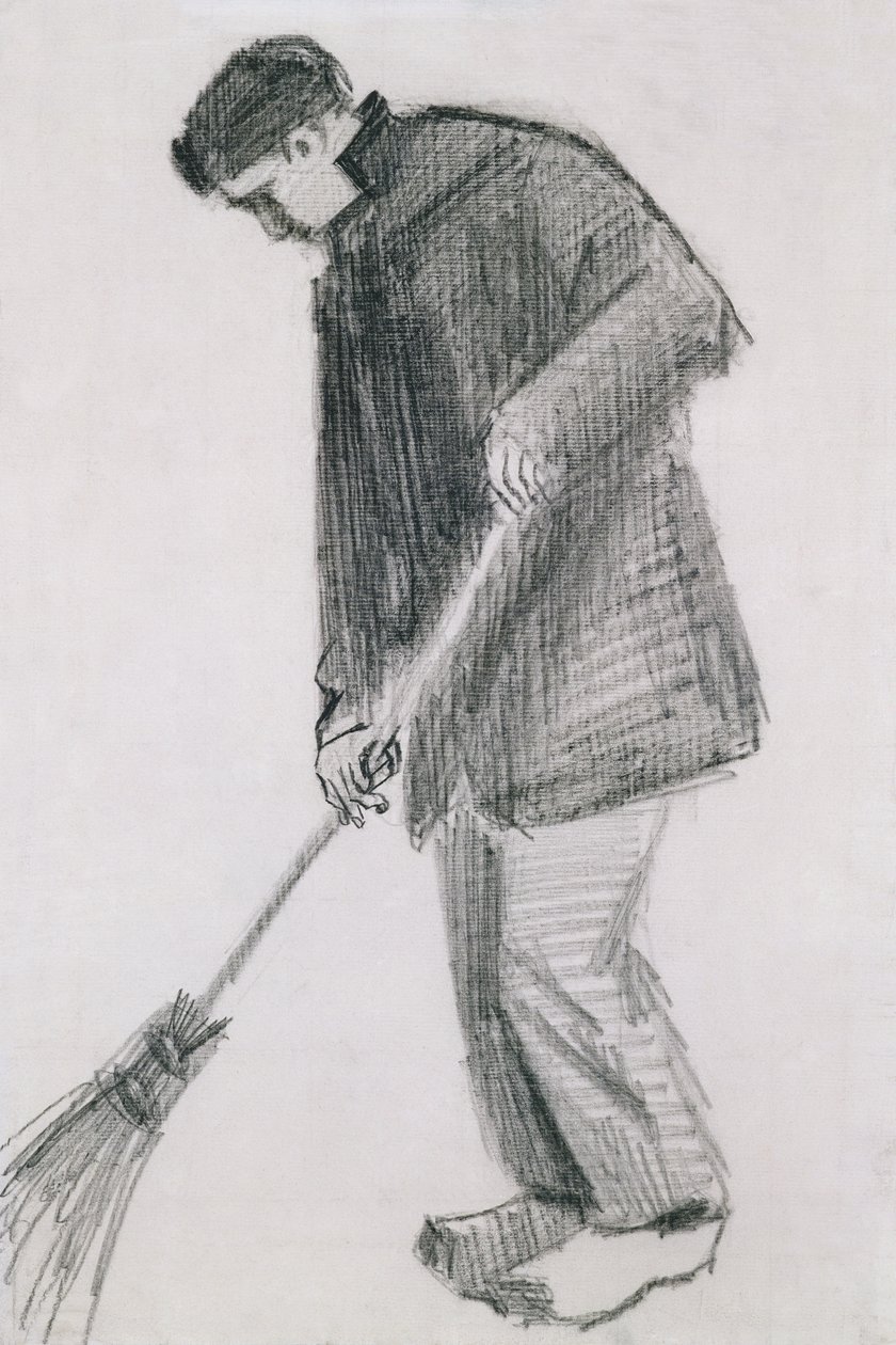 ಸ್ಟ್ರೀಟ್ ಕ್ಲೀನರ್ (ಕಾಗದದ ಮೇಲೆ ಇದ್ದಿಲು) ಟರ್ಕಿ by Vincent van Gogh