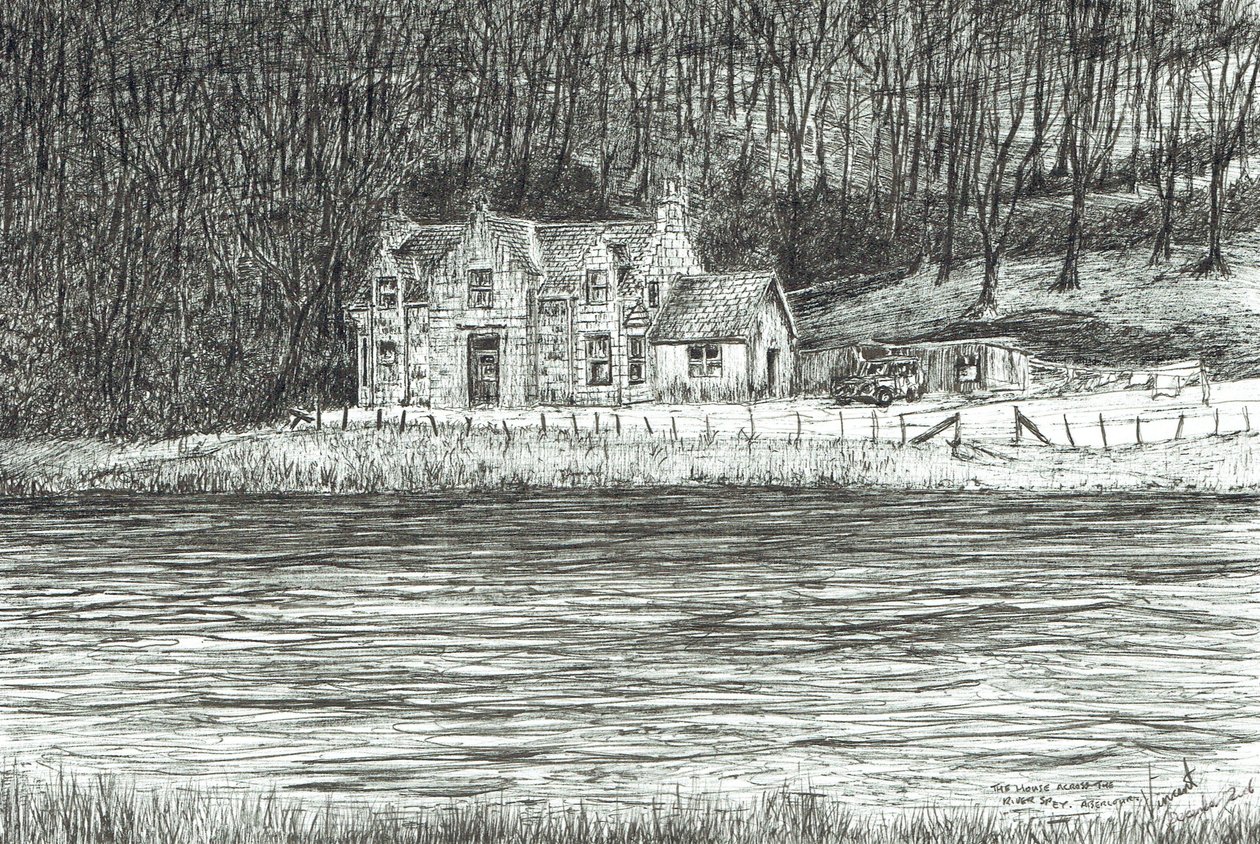 Spey nehrinin karşısındaki ev, 2006 by Vincent Alexander Booth