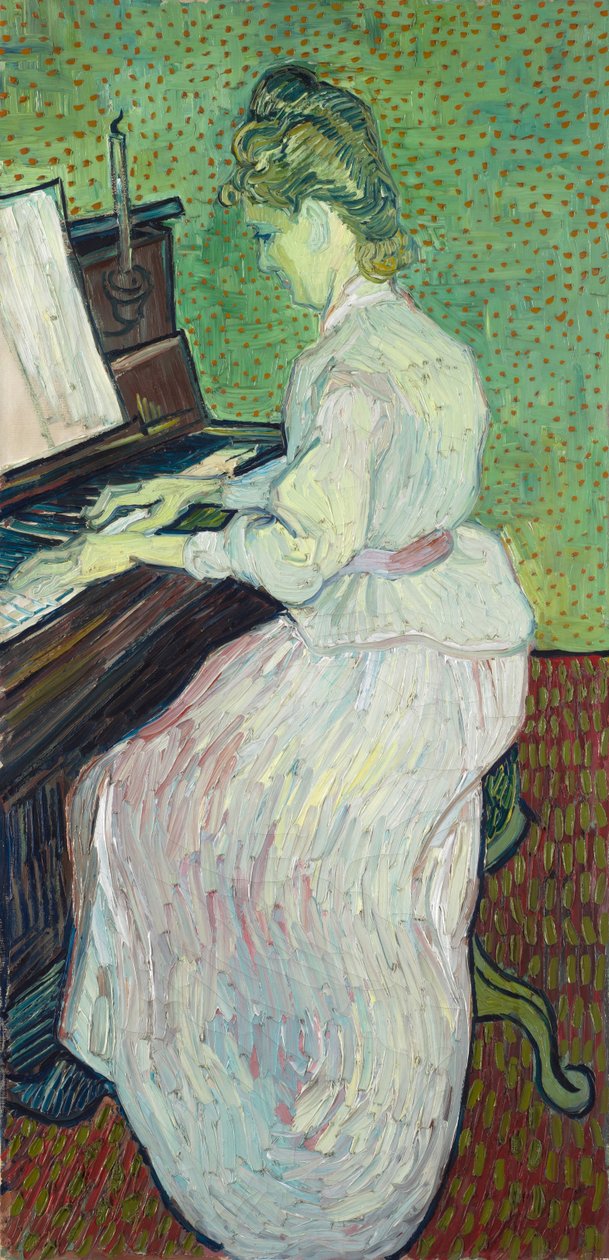 Marguerite Gachet piyanoda, 1890. by Vincent van Gogh
