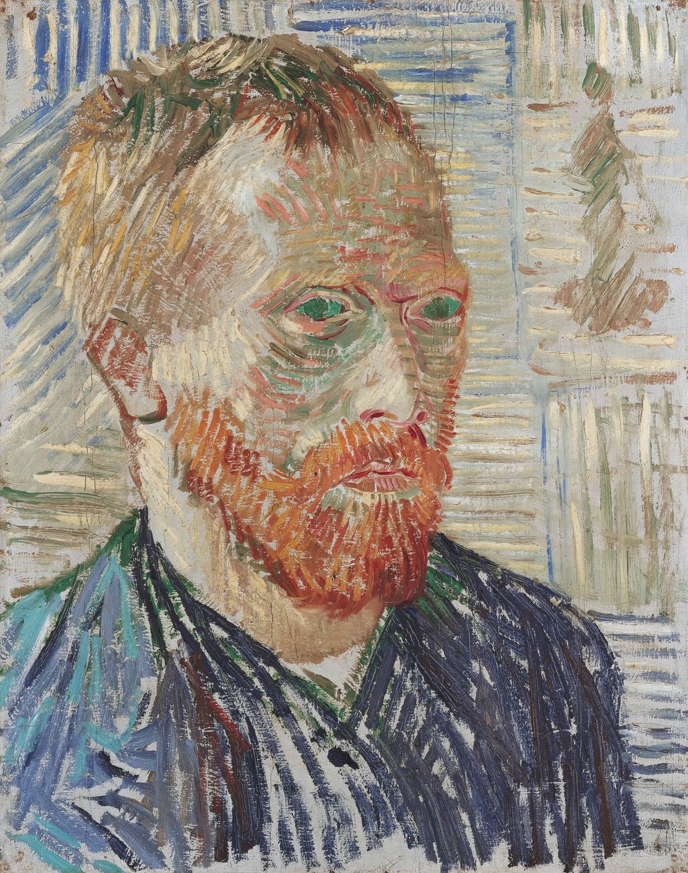 Japon Baskılı Otoportre, 1887. by Vincent van Gogh