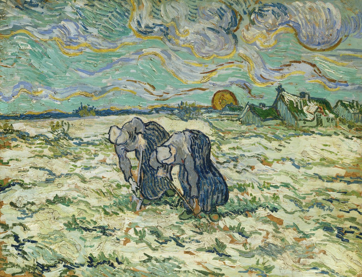 İki Köylü Kadın, 1890. by Vincent van Gogh