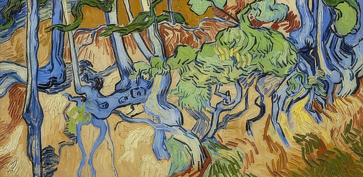 Ağaç kökleri. 1890 by Vincent van Gogh