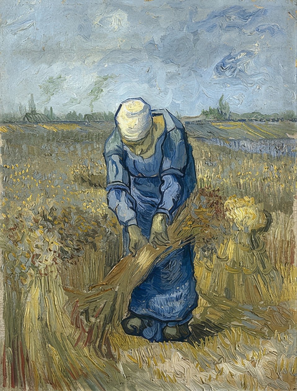 Demet bağlayan köylü kadın (Millet