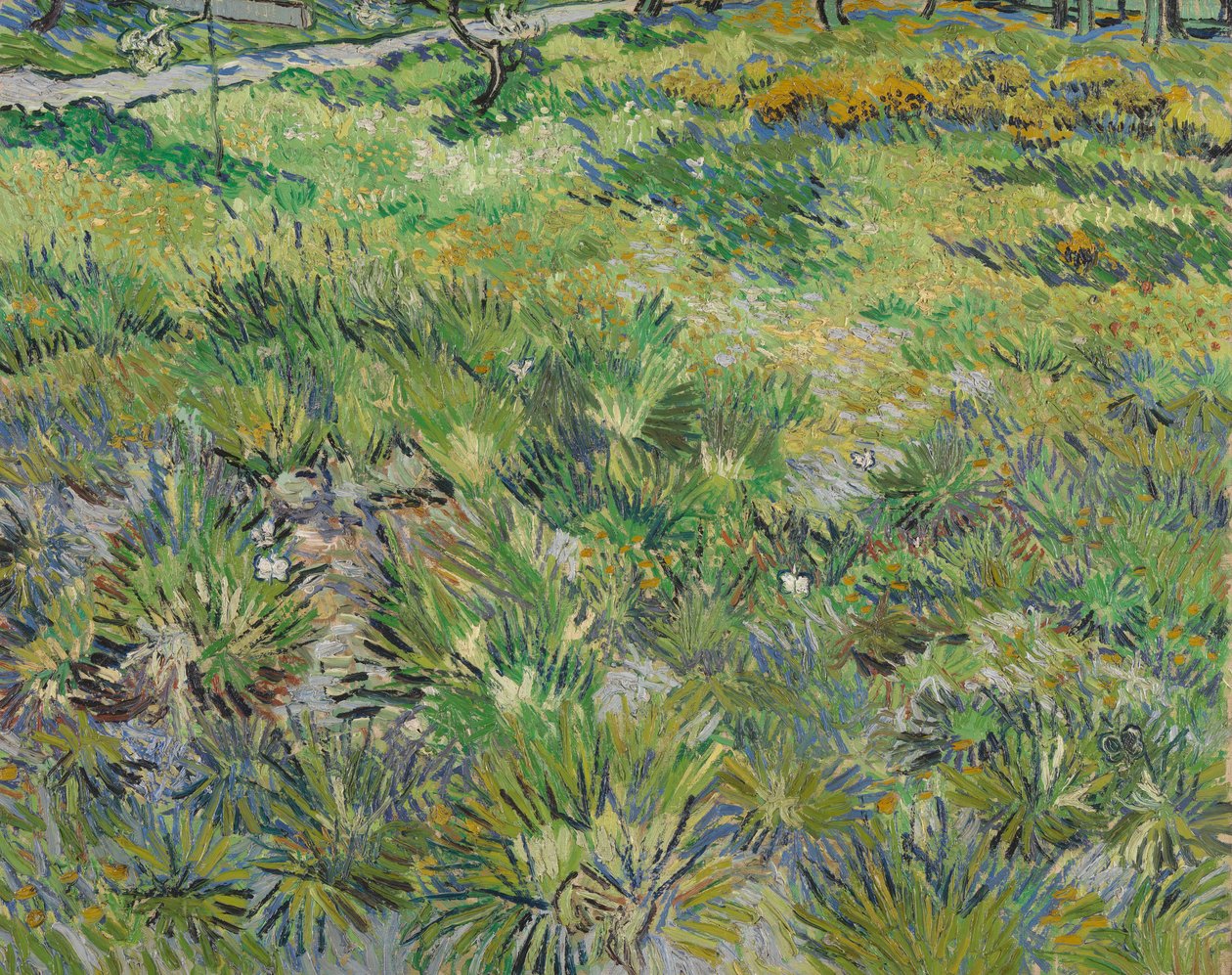 Kelebekli Uzun Çim, 1890 by Vincent van Gogh