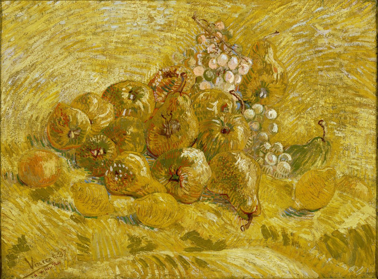 Ayvalar, limonlar, armutlar ve üzümler, 1887-1888 by Vincent van Gogh