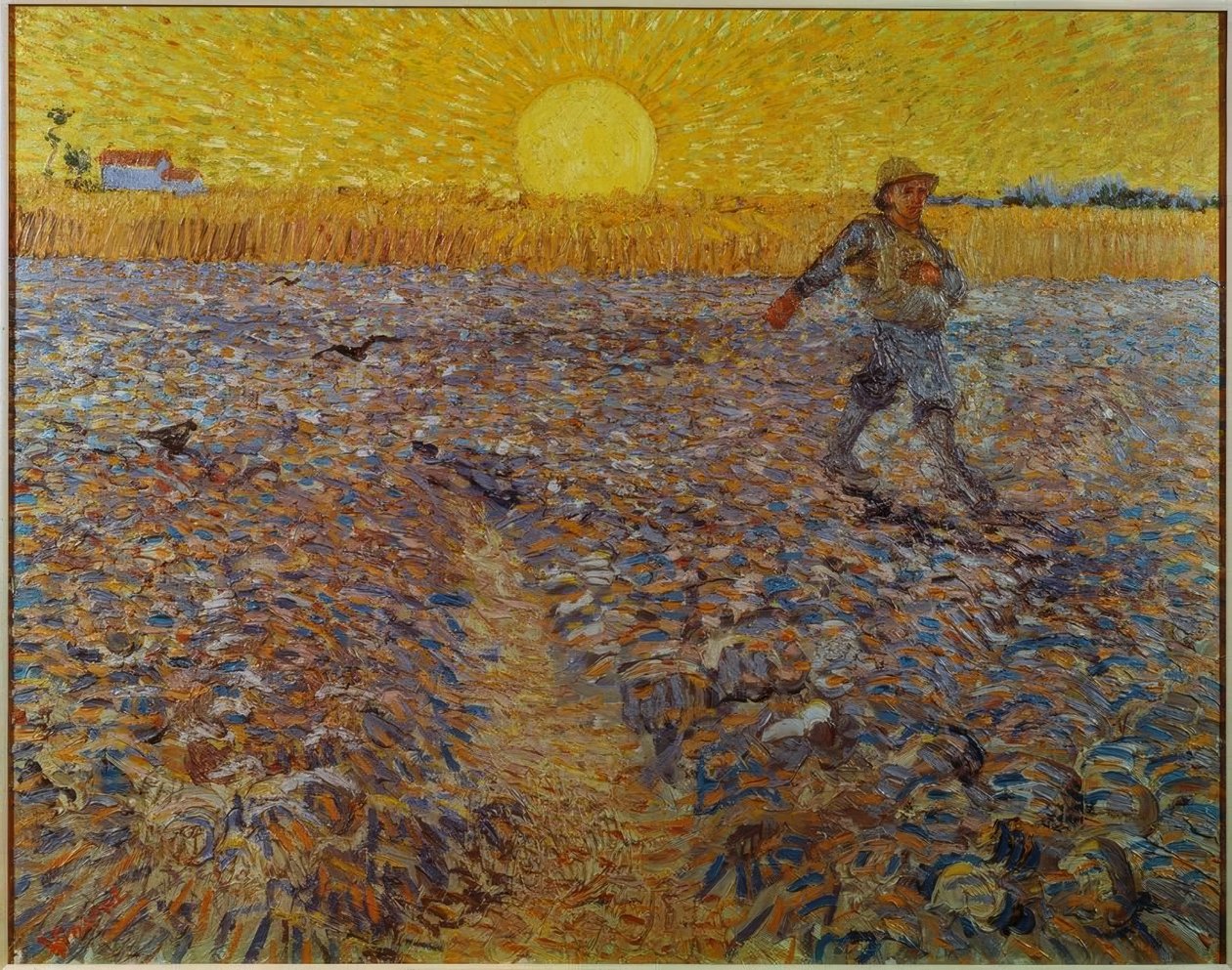 Güneş batarken ekici by Vincent van Gogh
