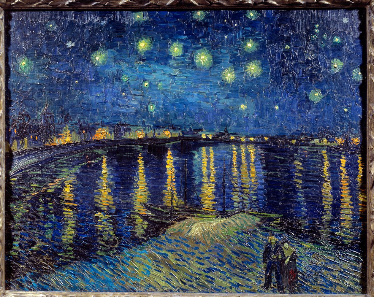 Rhône Üzerinde Yıldızlı Gece by Vincent van Gogh