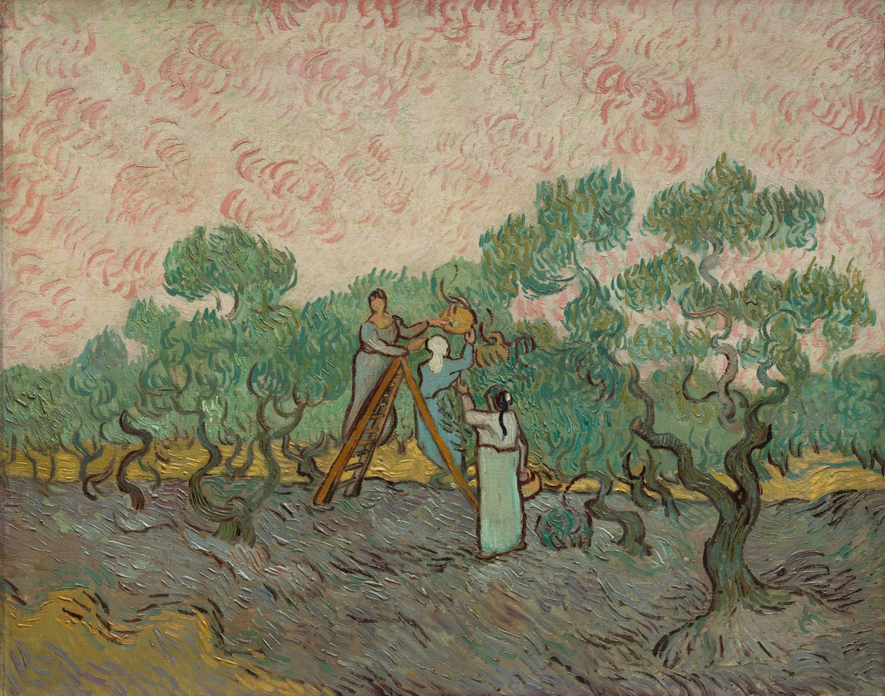 Zeytin Toplayan Kadınlar, 1889. by Vincent van Gogh