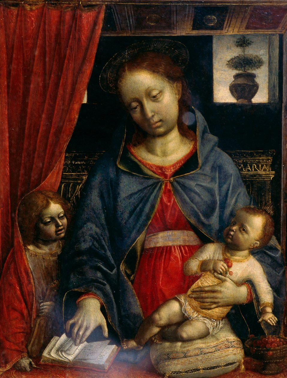 Bir Melek ile Madonna ve Çocuk by Vincenzo Foppa
