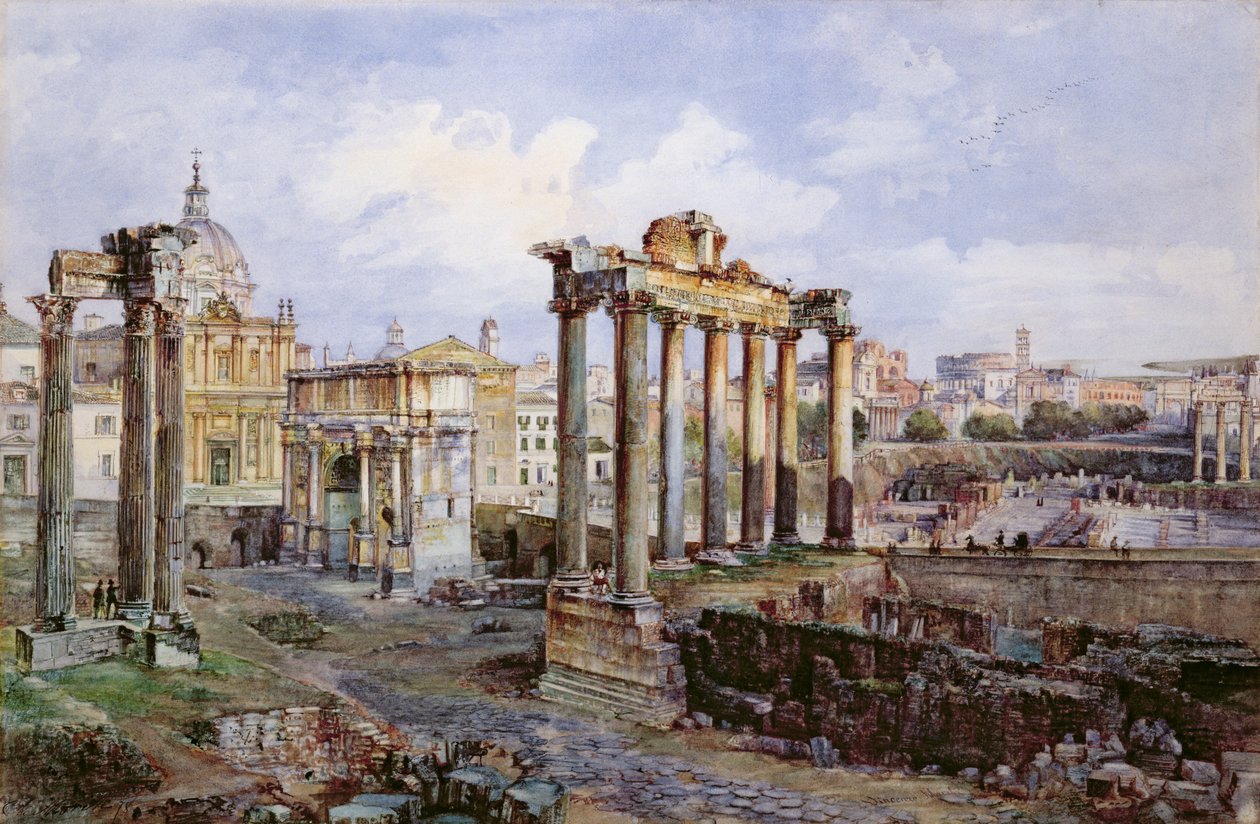 Forum, Roma, 1878 by Vincenzo Marchi