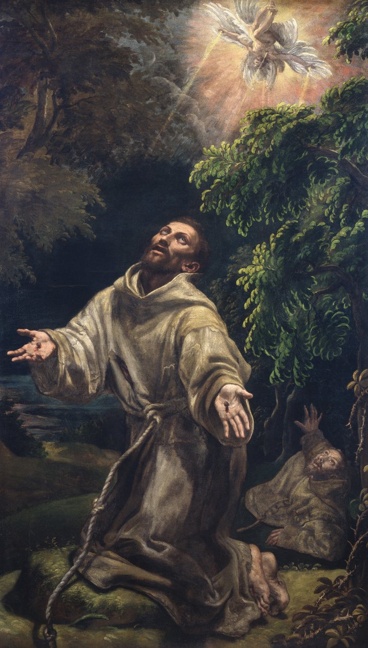 Stigmata ile Aziz Francis by Vincenzo Campi